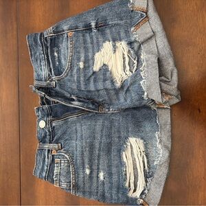 Aeropostale Blue Distressed Jean Shorts